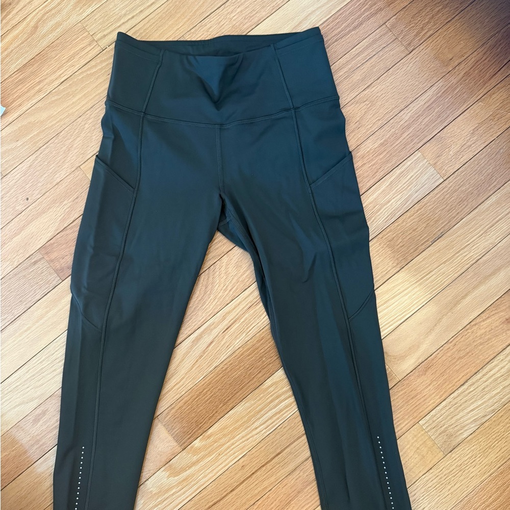 Army green Cropped Lululemon Leggings